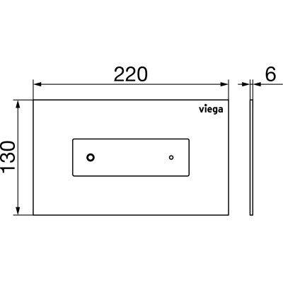 Viega Visign for Style 22 nuleidimo mygtukas klozetui, nerūdijančio plieno korpusas (pasirenkama spalva)