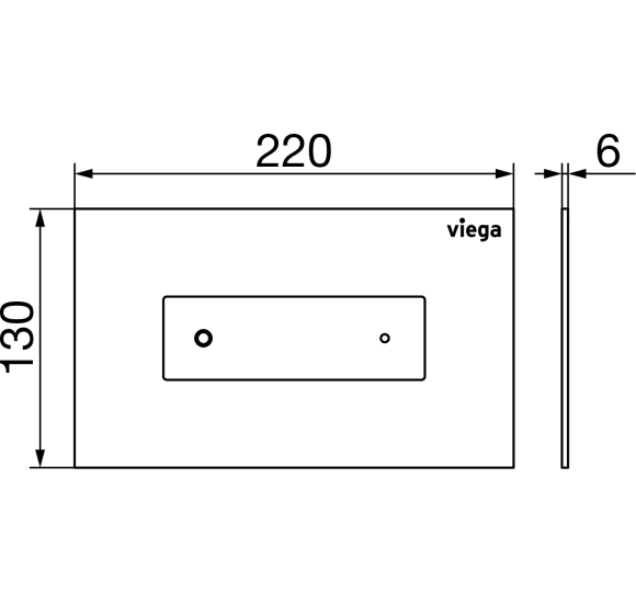 Viega Visign for Style 22 nuleidimo mygtukas klozetui, nerūdijančio plieno korpusas (pasirenkama spalva)