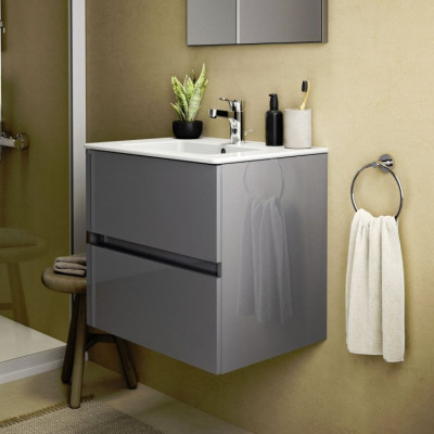 KOMPLEKTAS: Ideal Standard Eurovit pakabinama vonios spintelė su praustuvu 80 cm (815 x 450 x 565 mm)