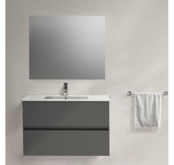 KOMPLEKTAS: Ideal Standard Eurovit pakabinama vonios spintelė su praustuvu 80 cm (815 x 450 x 565 mm)