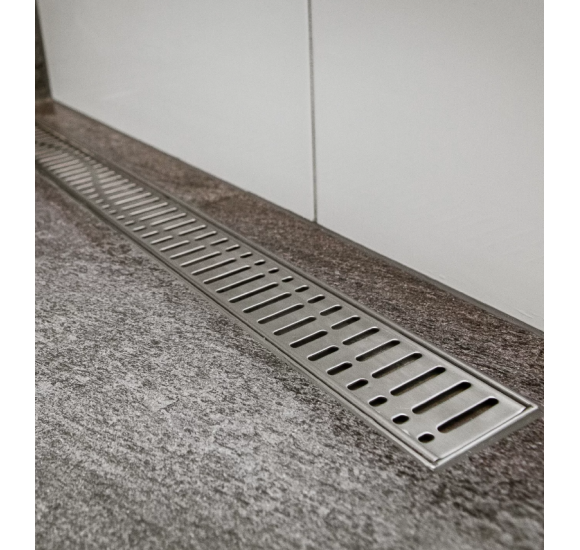 IŠPARDAVIMAS. ACO ShowerDrain M+ dušo latakas su nerūdijančio plieno grotelėmis Wave, 800 mm