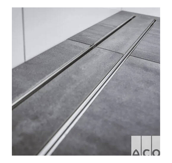 ACO Showerdrain C+ dušo latako komplektas 5in1 (įklijuojamai plytelei, montuojamas prie sienos), 985 mm