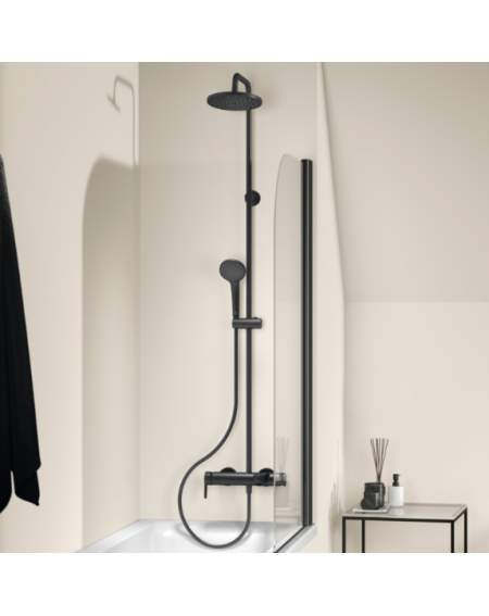 Ideal Standard Cerafine O vonios/dušo sistema juoda matinė , 20 cm apvali dušo galva