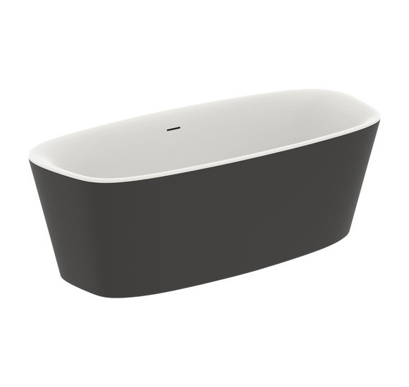 Ideal Standard Dea laisvai pastatoma vonia baltas vidus, juodi šonai, K8720V3