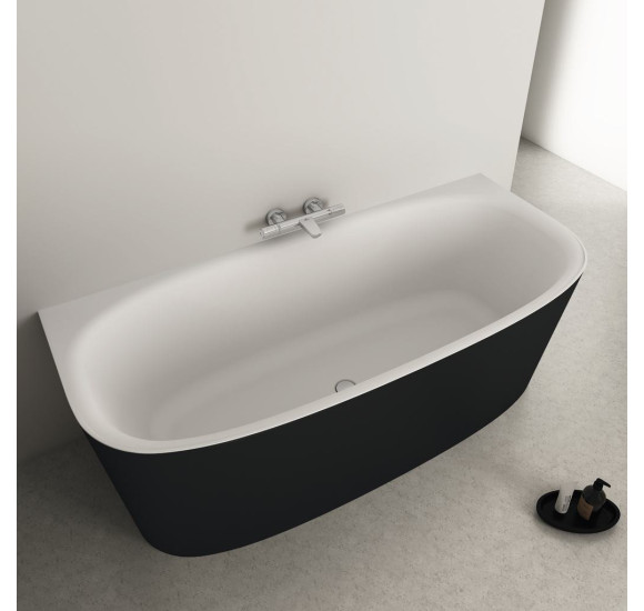 Ideal Standard Dea prie sienos statoma vonia (balta matinė/juoda apdaila), T9940V3