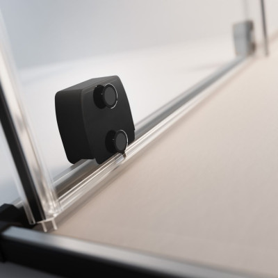 Radaway Furo Black Walk in stumdoma dušo pertvara 100-160cm