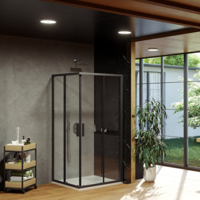 Ravak dušo komplektas 5in1 Blix Slim BLSRV2, 90x90 (pasirenkama profilių spalva)