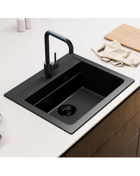 ALVEUS Atrox 30 granitinė plautuvė (Black edition)
