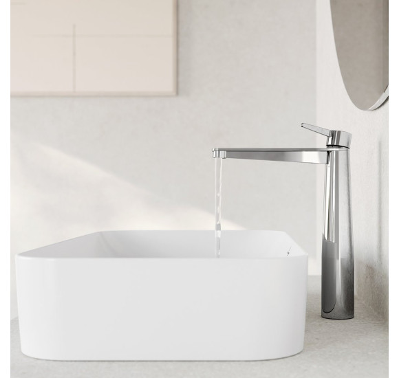 Villeroy&Boch Conum aukštas praustuvo maišytuvas su "Push-open" dugno vožtuvu, juoda matinė