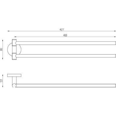 Villeroy&Boch Elements - Tender dvigubas pasukamas rankšluosčių laikiklis (pasirenkama spalva)
