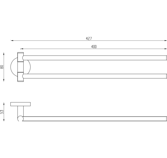 Villeroy&Boch Elements - Tender dvigubas pasukamas rankšluosčių laikiklis (pasirenkama spalva)