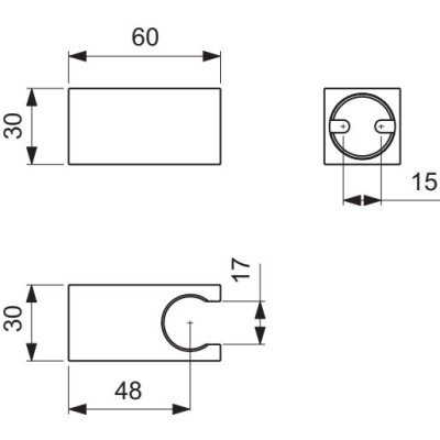 Ideal Standard Idealrain laikiklis dušo galvutei (BC770), PVD spalvos
