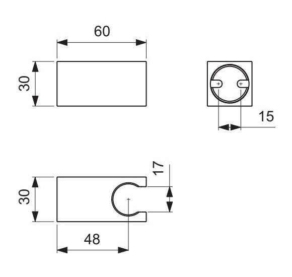 Ideal Standard Idealrain laikiklis dušo galvutei (BC770), PVD spalvos