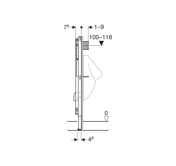 Geberit Duofix pisuaro potinkinis rėmas 112x50 cm