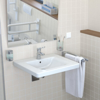 Ideal Standard Connect Freedom pakabinamas praustuvas, pritaikytas neįgaliesiems, 600x555x165