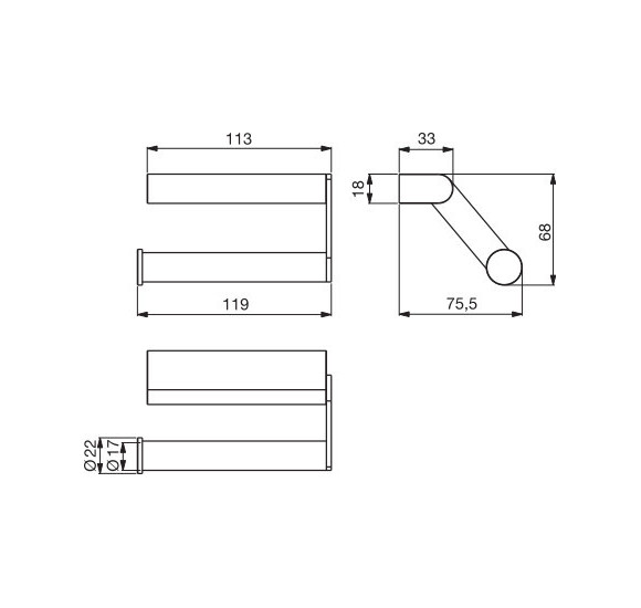 Ideal Standard Connect tualetinio popieriaus laikiklis