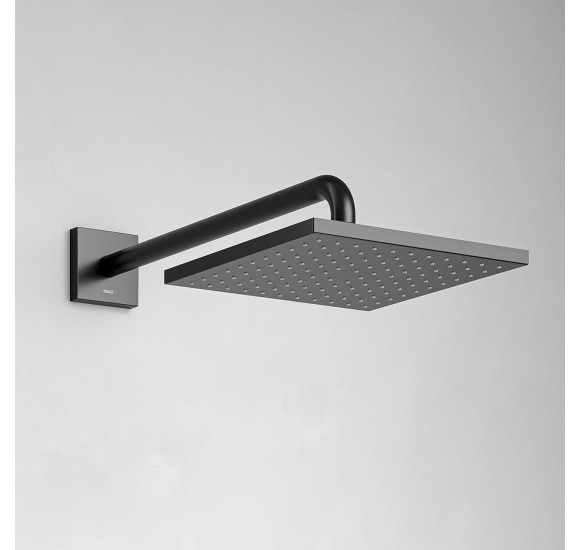 Keuco IXMO potinkinė termostatinė dušo sistema, 250 mm dušo galva, šlifuotas paviršius - juoda spalva