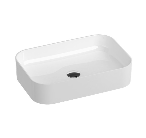 RAVAK pastatomas ant stalviršio Ceramic 550 R Slim praustuvas, baltas