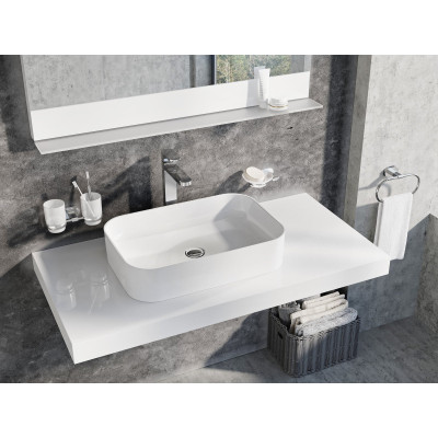 RAVAK pastatomas ant stalviršio Ceramic 550 R Slim praustuvas, baltas