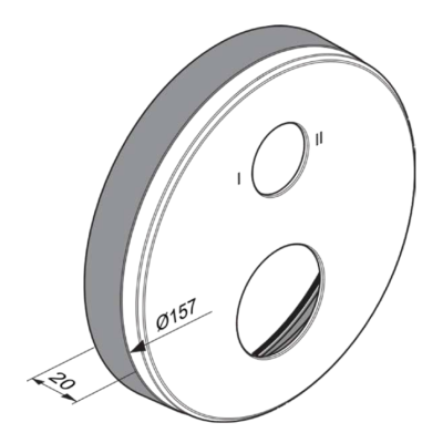 Ideal Standard potinkinio maišytuvo prailginimo rėmelis, 20 mm, apvalus