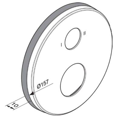 Ideal Standard potinkinio maišytuvo prailginimo rėmelis, 10 mm, apvalus