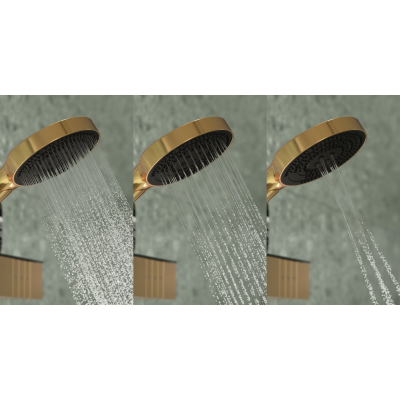 Ideal Standard Ceratherm Solos termostatinė dušo sistema, 3 srovių 300 mm "lietaus" dušo galva