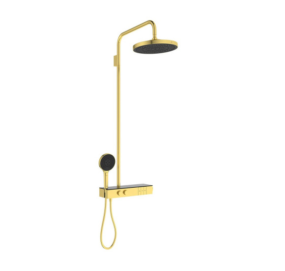 Ideal Standard Ceratherm Solos termostatinė dušo sistema, 3 srovių 300 mm "lietaus" dušo galva