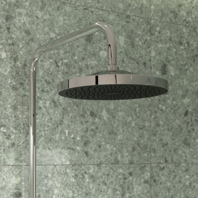 Ideal Standard Solos termostatinė dušo sistema, 300mm "lietaus" dušo galva