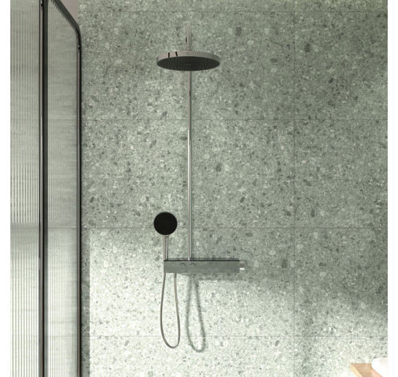 Ideal Standard Solos termostatinė dušo sistema, 300mm "lietaus" dušo galva