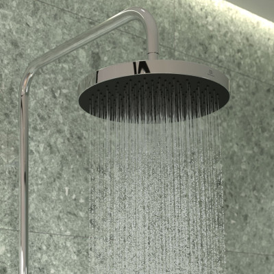 Ideal Standard Solos termostatinė dušo sistema, 300mm "lietaus" dušo galva