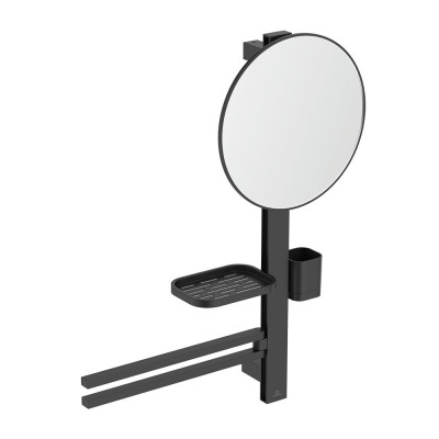 Ideal Standard ALU+  veidrodėlis su vonios aksesuarais, 32 cm skersmuo