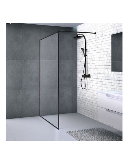 Brasta Glass dušo sienelė Dija Nero Frame, skaidriu stiklu