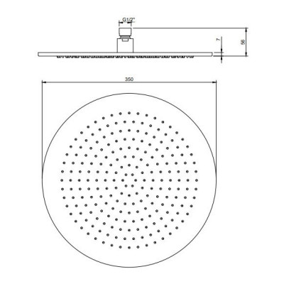 Villeroy&Boch Conum termostatinė potinkinė dušo sistema su apvalia 350 mm dušo galva