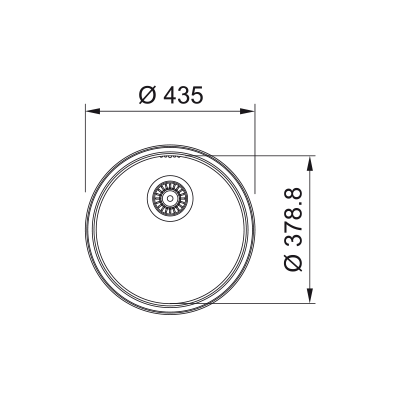 Franke Rondo ROX 610/110-38 apvali nerūdijančio plieno plautuvė