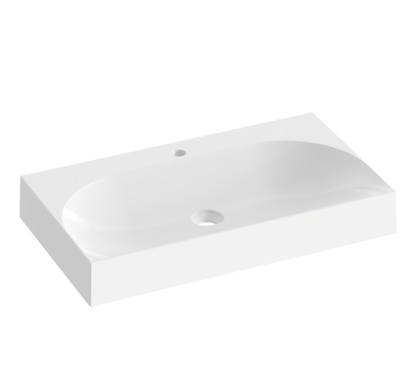 Ravak Lite 80 praustuvas, montuojamas ant baldinės spintelės, 800 x 450 x 100 mm