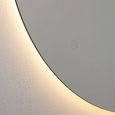 Kamė Organic asimetriškas veidrodis su foniniu LED apšvietimu, 2700-6500 K