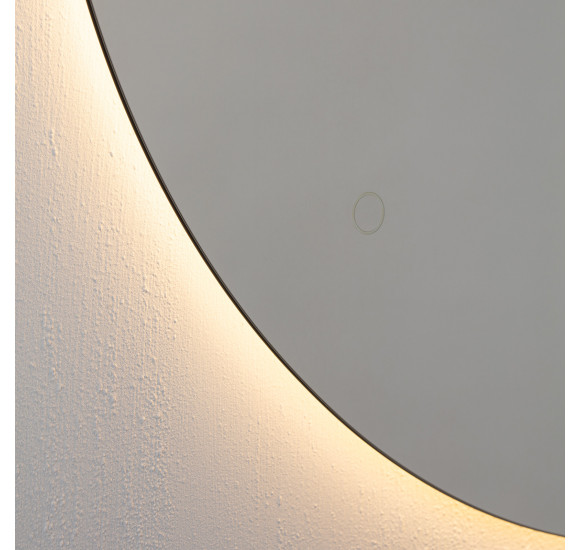 Kamė Organic asimetriškas veidrodis su foniniu LED apšvietimu, 2700-6500 K