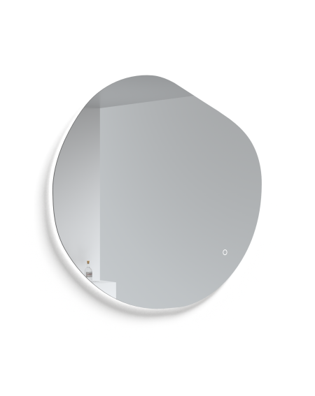 Kamė Organic asimetriškas veidrodis su foniniu LED apšvietimu, 2700-6500 K