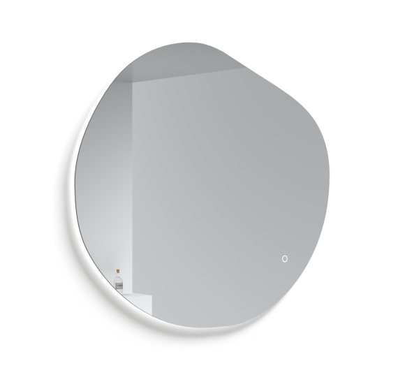 Kamė Organic asimetriškas veidrodis su foniniu LED apšvietimu, 2700-6500 K
