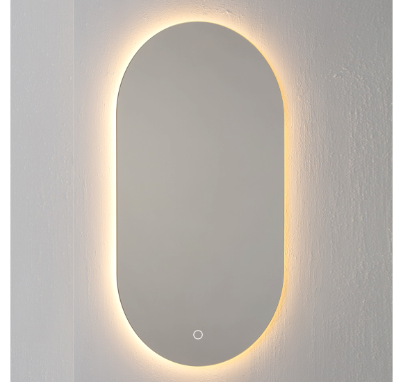 Kamė Oval veidrodis su foniniu LED pašvietimu 2700 – 6500 K