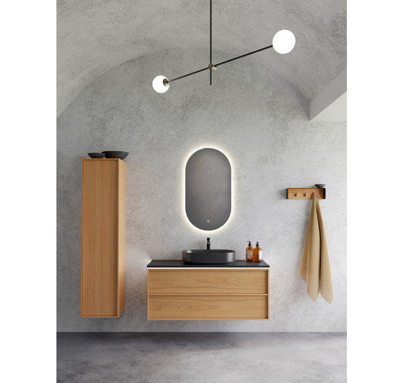 Kamė Oval veidrodis su foniniu LED pašvietimu 2700 – 6500 K