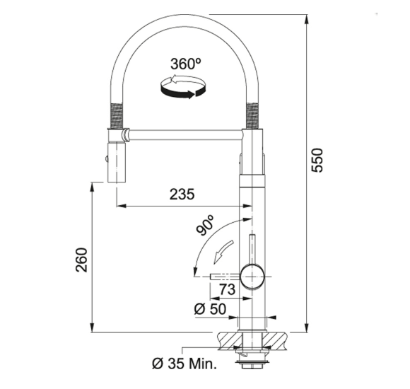 Franke Vital Capsule Filter - Semi-Pro maišytuvas plautuvei