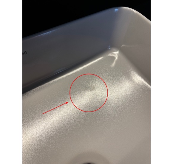 IŠPARDAVIMAS. BOCCHI Sottile Slim Line kvadratinis ant stalviršio pastatomas praustuvas 385 x 385 mm (smulkus defektas)