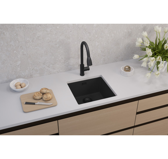 ALVEUS Omni 20 granitinė plautuvė (Black Edition)