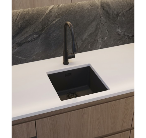 ALVEUS Omni 10 granitinė plautuvė (Black Edition)