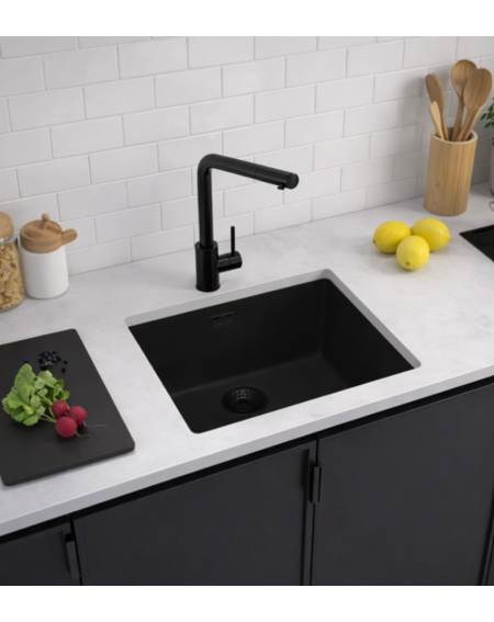 ALVEUS Omni 30 granitinė plautuvė (Black Edition)