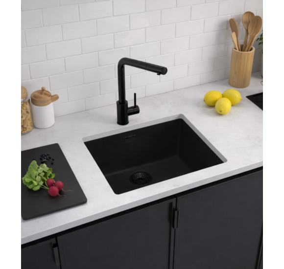 ALVEUS Omni 30 granitinė plautuvė (Black Edition)