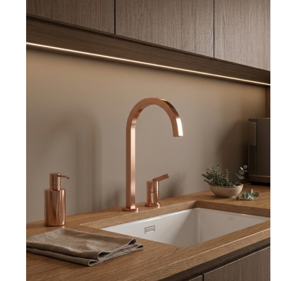 IŠPARDAVIMAS. Ideal Standard Gusto virtuvės maišytuvas, 2 dalių, vario spalva