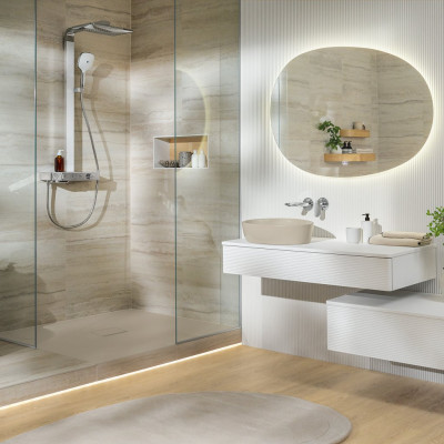Villeroy&Boch Infinity Showers virštinkinė termostatinė vonios/dušo sistema su kriokline srove