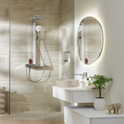 Villeroy&Boch Infinity Showers virštinkinė termostatinė vonios/dušo sistema su kriokline srove
